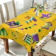 thumbnail image 4 of Coolnut Mardi Gras Tablecloth, Waterproof Washable Polyester Square Table Cover, Durable Tablecloth for Kitchen Dining Table Party Decor, 60"X 90", 4 of 7