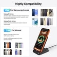 thumbnail image 2 of ETEPEHI Wireless Charger Stand, Fast Charging Station Compatible for iPhone 17 16 15 14 13 12 Pro Max, Charger Dock Compatible for Samsung Galaxy S25 S24 S23, 2 of 7
