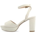 thumbnail image 3 of Journee Womens Nairri Vegan Leather Platform Heel Dress Sandals, Widths Available, 3 of 10