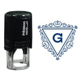 thumbnail image 1 of Printtoo G Alphabet Tourbillon Border Triangle Monogramme Initiale Auto Encrage Tampon en Caoutchouc Bureau Stationnaire, 1 of 3