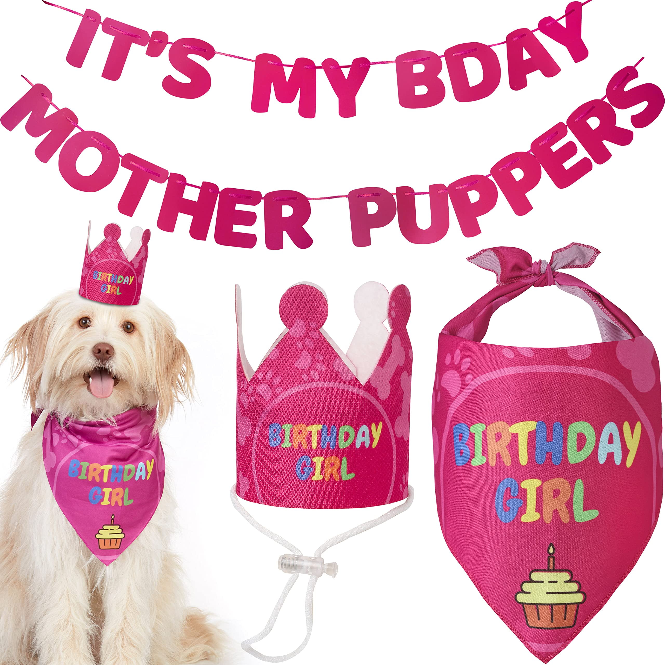 Odi Style Dog Birthday Party Supplies Dog Birthday Bandana Set