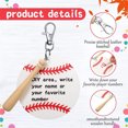 thumbnail image 3 of Juego de 12 llaveros de béisbol acrílicos (Blanco), 3 of 9