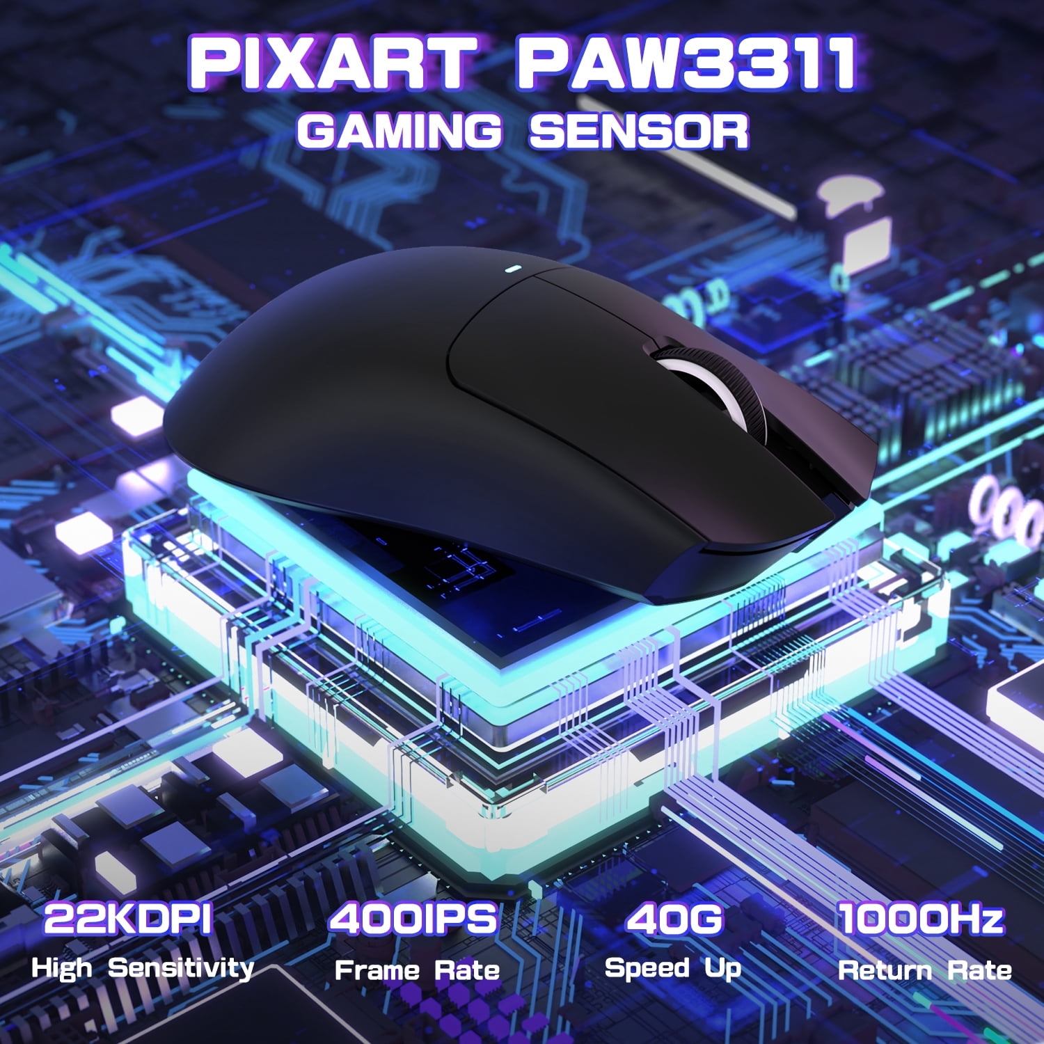 ATTACK SHARK X11SE Wireless Gaming Mouse, PixArt PAW3311 Gaming Sensor, BT/2.4G Wireless/Wired, 65 Hours Battery, Upgrade BK52820 Chip