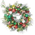 thumbnail image 2 of KG Christmas Factory OEM/ODM corona de Navidad 24 pulgadas luces con pilas guirnaldas de guirnaldas decoración coronas de Navidad artificiales, 2 of 4
