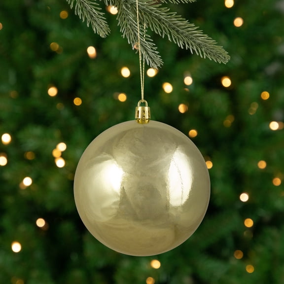Northlight Shiny Shatterproof Christmas Ball Ornament - 4" (100mm) - Gold