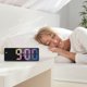 thumbnail image 4 of Reloj despertador digital, reloj arcoíris para dormitorio, reloj de escritorio moderno con pantalla de temperatura, brillo ajustable, control de voz,, 4 of 5