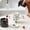 White, variant on Elegant Black and White Polka Dot Ceramic Mug Set with Lid and Spoon - Stylish Drinkware for Coffee and Tea