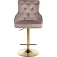 thumbnail image 2 of Meridian Furniture Claude Pink Velvet Adjustable Stool, 2 of 5