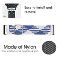 thumbnail image 6 of Xirurus Braided Nylon Sport Watch Strap Adjustable Replacement Band for Spartan Hr Baro, Suunto7, D5i, Blue White, 7.1 inches / 18 cm, 6 of 9