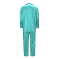 UFOUND Men Mint Green Santa Pajamas Solid Color Two Piece Set Long