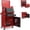 Red + Black, variant on Gaderth 5-Drawer Rolling Tool Chest and Cabinet, Locking Steel Tool Cart, Metal Storage Organizer, Portable Top Box, Sturdy Steel Cart for Garage, Workshop, Home Improvement