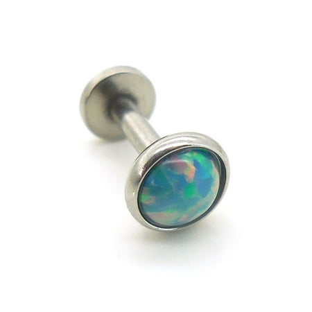 Coral Stud - 16G Triple Helix 3,4,5mm Ocean Coral Opal 1/4