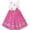 Pink, variant on Girls Dress Pink Dot Flower Embroidered Sundress Children Clothes 2