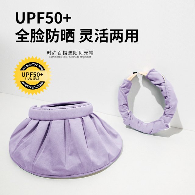 LinYooLi Sunshade Hat For Women, UV Protection, Summer Cycling, Sun Protection, Thin Brimmed Hat, Face Covering, Hollow Top Shell Hat
