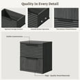 thumbnail image 6 of SICOTAS Fluted 2 Drawer Nightstands for Bedroom, Modern Wooden Bedside Tables with Drawers & Black Handles, Black, 6 of 7