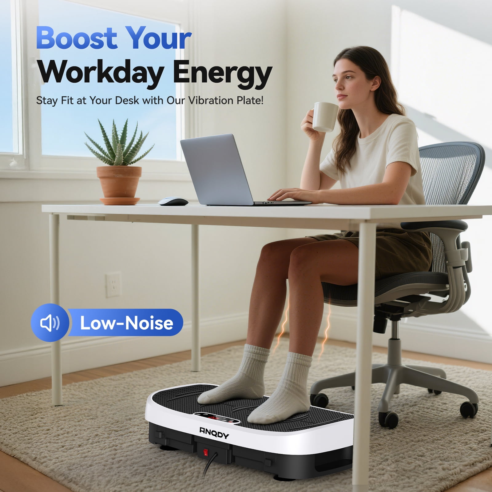 Anqdy Vibration Plate Exercise Machine clearance 400 Lbs Capacity For lymphatic drainage