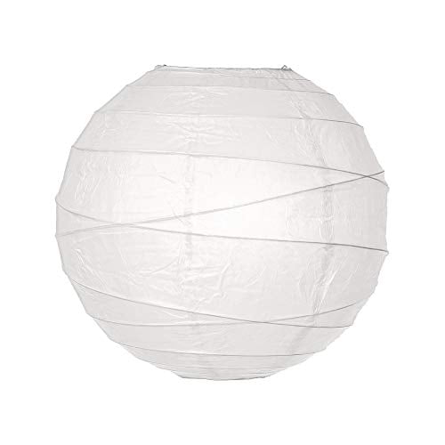 Paper Lantern 24 Inch Parallel Style Ribbed White Rice Chinese Japanese Hanging Decoration For Home Decor Parties And Weddings Com Paper Lantern 24 Inch Parallel Style, Chinese Paper Light Shades
