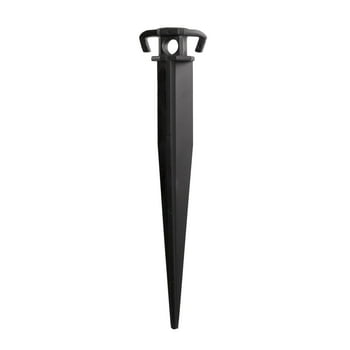 Hyper Tough Item# GS10-10HT, Plastic Ground Garden and Tent Stake, Black 10" Length, 1 Each