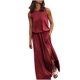 thumbnail image 1 of Elegante vestido de apertura de tenedor sólido de cuello redondo sin mangas casual de verano sexy para mujer OAVQHLG3B Store  lin121212, 1 of 5