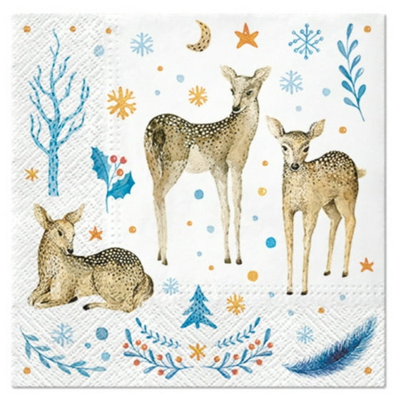 Keep Unique Christmas Decorative Decoupage Paper Napkins, Assorted Color, 20/Pack