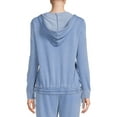 thumbnail image 3 of Silverwear Women's Active French Terry Full Zip Burnout Hoodie, 3 of 6