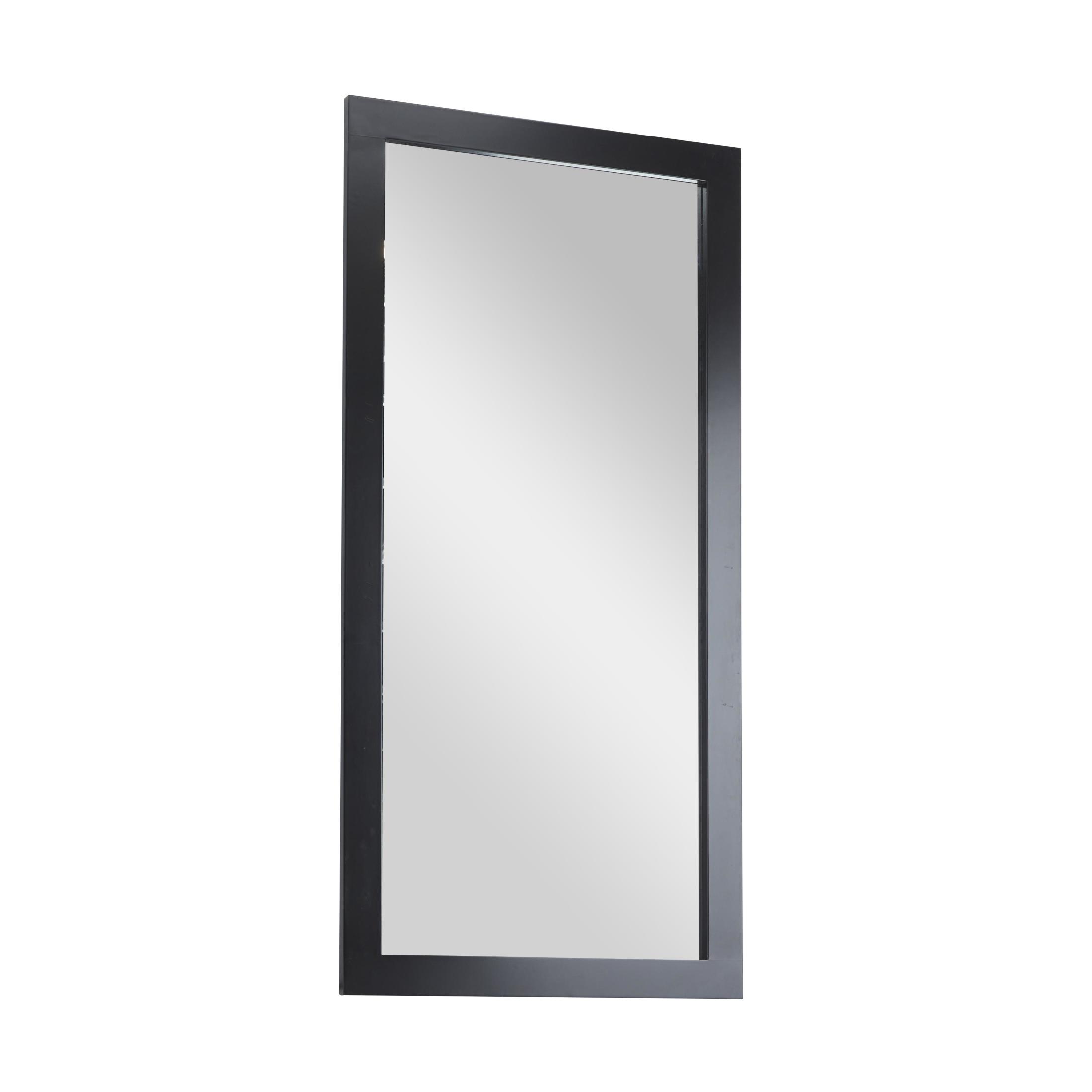 DecMode 33" x 65" Black Wall Mirror