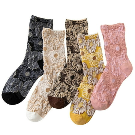 

1/5 pair Womens Sunflower Socks Vintage Style Warm Cotton Socks Winter Autumn Womens Sunflower Socks 1/5 pair Vintage Style Warm Cotton Socks Winter Autumn Supply 5 Pair Mixed (average Color)