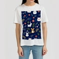 FVQL Cartoon Animal Leaves Big and Tall Cotton White Men's T Shirts