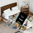 thumbnail image 4 of Custom Blanket Customized Blankets with Photos Personalized Picture Blankets Customizable Blanket Throw with Picture Upload Customized Gift for Man Women Couple Valentine 4 Sizes 4 Photo Collage, 4 of 6