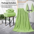 thumbnail image 2 of Jessy Home 8 Pcs Apple Green Bicolor bar Stripe Large Bath Towels Set 2 Oversized Bathroom Towels, 2 Hand Towels, 4 Washcloths, 2 of 7