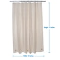 thumbnail image 4 of Bath Bliss Beige Solid Print PVC/ Metal Shower Liner, 70" x 72", 4 of 8