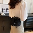 thumbnail image 5 of Jiibva Drawstring Bucket Bag Fashion Bucket Bags for Women, Drawstring Shoulder Bags, Crossbody Bag Elegant Tote Bag with Chain for Date, 5 of 7