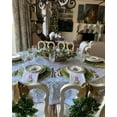 thumbnail image 5 of Steel Blue 60x84 Inches Rectangle 100% Cotton Hand Block Print Tablecloth Washable Halloween Thanksgiving/Christmas Parties/Wedding Use,Fall décor Farmhouse Dining Dinner Tablecloth, 5 of 6