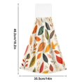 thumbnail image 6 of Yayeee Kitchen Hanging Hand Towels Set of 2 with Loop Bathroom Absorbent Tie Towel, Colorful Leaves, 6 of 7