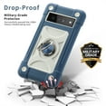 thumbnail image 7 of for Google Pixel 6 Pro Case with Ring Stand, Heavy Duty Military Grade Rugged Shockproof Silicone Rubber Magnetic Kickstand Holder Case for Women Girls For Google Pixel 6 Pro, Blue, 7 of 7