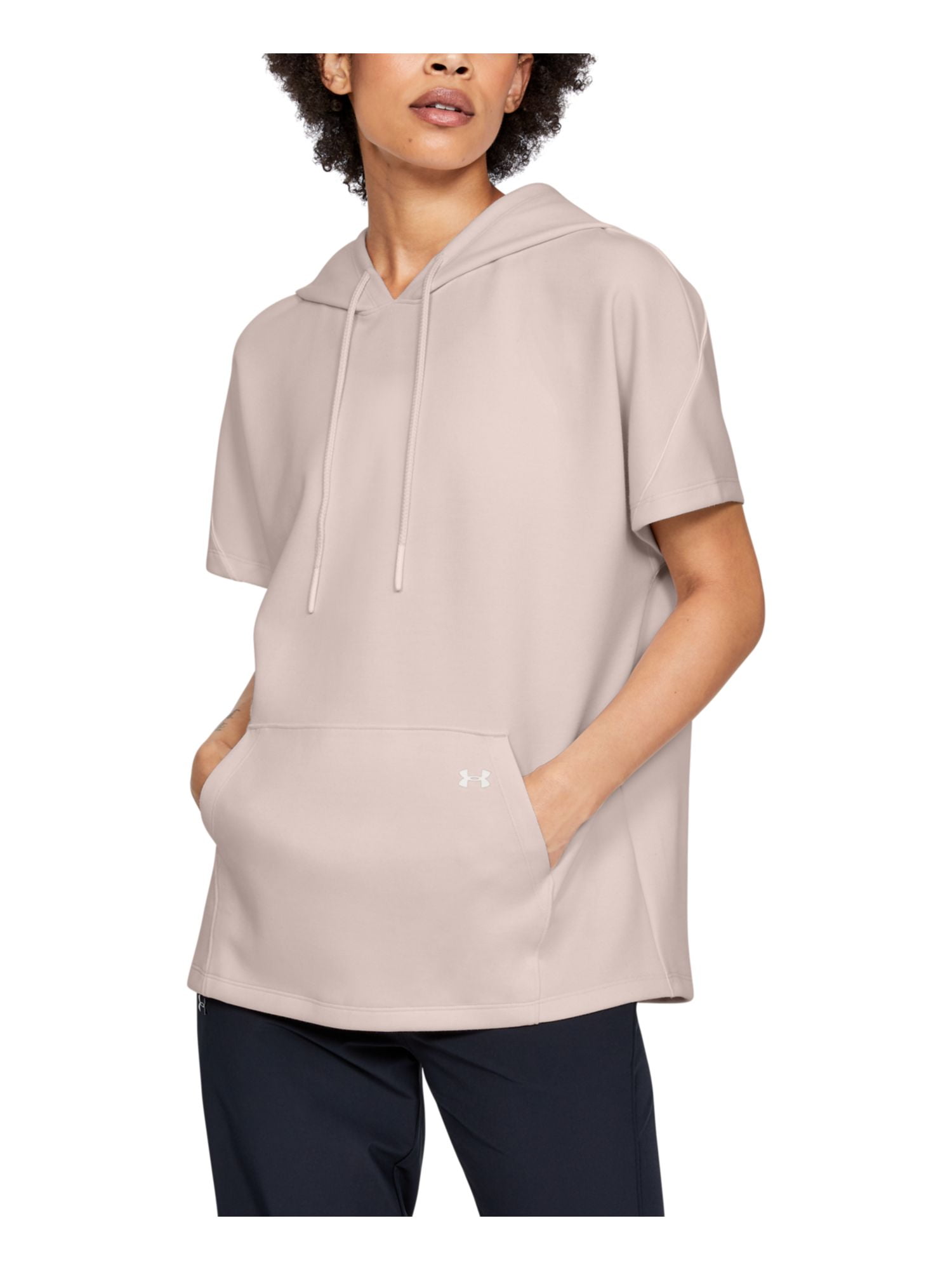 women's short sleeve hooded top