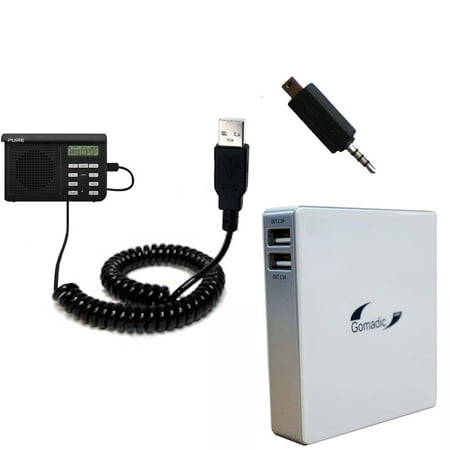 Pure Rechargeable Batteries Gomadic High Capacity Rechargeable External Battery Pack suitable for the PURE One Mi Series 2 - Portable Charger with TipExchange Technology ()
