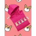thumbnail image 3 of Corgi Puppies Banner Hoodie Women -Image by Shutterstock, Female Large, 3 of 4
