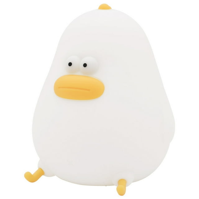 Luz nocturna con forma de pollito, silicona suave, carga USB, luz cálida de 2600 K, 2 niveles para bebé