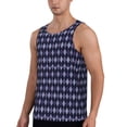 thumbnail image 3 of Rocae Purple and Blue Squares for Men's Workout Tank Top Men's Running Tank Top Dry Fit Athletic Workout Tank TopsXX-Large, 3 of 9