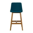 thumbnail image 4 of CorLiving Nora Set of 2 Upholstered Indoor Barstools with Solid Wood Legs, 4 of 9