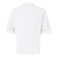 thumbnail image 4 of Linen Button Down Shirt Men Mens Linen Shirts Stand Solid Pocket Big And Tall Long Sleeve Pullover Shirt Linen Shirts Men White XL, 4 of 5