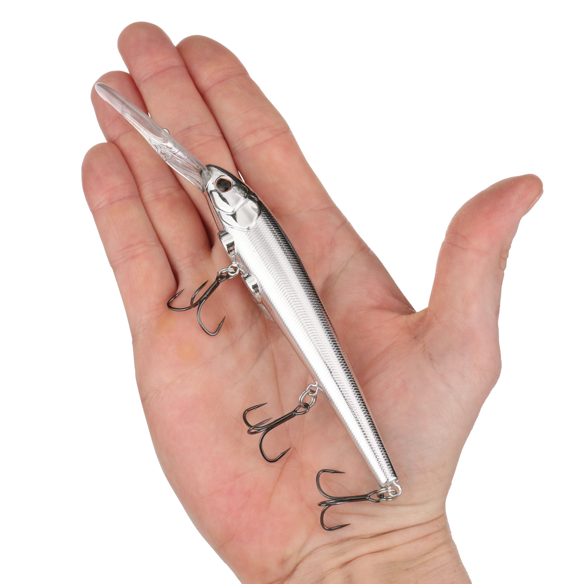 Berkley Deep Hit Stick, 4.75 in, Crankbaits, Chrome (1 Count)