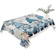 thumbnail image 2 of Blue Gnomes Christmas Table Cloth Waterproof Tablecloths, Xmas Ball Snowflake Gifts Botanical Winter Tablecloth Dining Table Cover for Kitchen Party Tabletop Outdoor, Rectangle Tablecloth 52x70 Inch, 2 of 9
