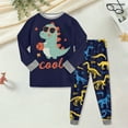 thumbnail image 2 of Hessimy Toddler Boys Girls Spring 2Pcs Thermal Underwear Long Sleeve Shirt Leggings Soft Casual Clothes, Spring Thermal Leggings(Navy,7-8 Years), 2 of 5