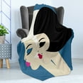 thumbnail image 4 of Hair Salon Soft Flannel Fleece Throw Blanket, Retro Style Brunette and Blonde Women with Bob Haircut and Neat Make up Image, Cozy Plush for Indoor and Outdoor Use, 70" x 90", Multicolor, by Ambesonne, 4 of 5