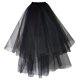 thumbnail image 5 of Velo negro multicapa, velo hinchado, licencia de boda de novia, foto, velo pequeño, tocado sencillo, 5 of 6