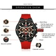 thumbnail image 6 of Men's Watches Luxury Sport Quartz Men's Quartz Watch Waterproof With Luminous Hands Chronograph Silicone Strap Wristwatch, 6 of 6