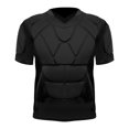 thumbnail image 1 of Breezora Football Impact Shirt Padded Compression Top with Chest Rib Shoulder Back Protection Breathable Training Gear XXL Size Black, 1 of 6