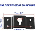 thumbnail image 2 of 5-Pack Wall-Mounted Speaker Hanging Brackets, 7cm Long Speaker Mounting Clothing Rack Iron Hanger Plate Accessories for Surround Sound Box Audio Speaker, Black, 2 of 6